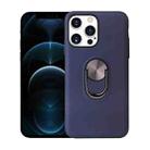 For iPhone 13 Pro Max 360 Rotary Multifunctional Stent PC+TPU Case with Magnetic Invisible Holder(Navy Blue) - 1