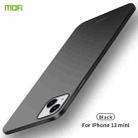 For iPhone 13 mini  MOFI Frosted PC Ultra-thin Hard Case(Black) - 1
