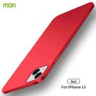 For iPhone 13 MOFI Frosted PC Ultra-thin Hard Case(Red) - 1