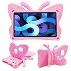 For Galaxy Tab A 8.0 T380/385/T387/T330/331/T377V Butterfly Bracket Style EVA Children Falling Proof Cover Protective Case(Pink) - 1