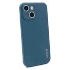 For iPhone 13 mini Hat-Prince ENKAY Liquid Silicone Shockproof Protective Case Cover (Dark Blue) - 1