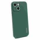 For iPhone 13 mini Hat-Prince ENKAY Liquid Silicone Shockproof Protective Case Cover (Dark Green) - 1