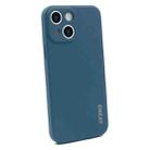 For iPhone 13 Hat-Prince ENKAY Liquid Silicone Shockproof Protective Case Cover (Dark Blue) - 1