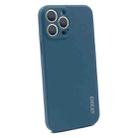 For iPhone 13 Pro Max Hat-Prince ENKAY Liquid Silicone Shockproof Protective Case Cover  (Dark Blue) - 1