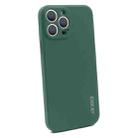 For iPhone 13 Pro Max Hat-Prince ENKAY Liquid Silicone Shockproof Protective Case Cover  (Dark Green) - 1