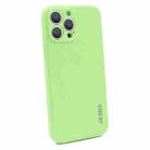 For iPhone 13 Pro Max Hat-Prince ENKAY Liquid Silicone Shockproof Protective Case Cover  (Light Green) - 1