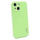 For iPhone 13 ENKAY Liquid Silicone Shockproof Case with 9H Tempered Glass Film(Light Green) - 2