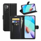 For Xiaomi Redmi 10 Litchi Texture Horizontal Flip Protective Case with Holder & Card Slots & Wallet(Black) - 1