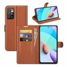 For Xiaomi Redmi 10 Litchi Texture Horizontal Flip Protective Case with Holder & Card Slots & Wallet(Brown) - 1