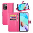 For Xiaomi Redmi 10 Litchi Texture Horizontal Flip Protective Case with Holder & Card Slots & Wallet(Rose Red) - 1