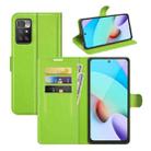 For Xiaomi Redmi 10 Litchi Texture Horizontal Flip Protective Case with Holder & Card Slots & Wallet(Green) - 1