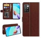 For Xiaomi Redmi 10 R64 Texture Single Horizontal Flip Protective Case with Holder & Card Slots & Wallet& Photo Frame(Brown) - 1