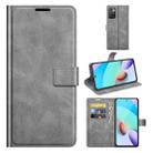 Retro Calf Pattern Buckle Horizontal Flip Leather Case with Holder & Card Slots & Wallet For Xiaomi Redmi 10(Grey) - 1