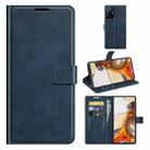 Retro Calf Pattern Buckle Horizontal Flip Leather Case with Holder & Card Slots & Wallet For Xiaomi Mi 11T(Blue) - 1