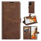 Retro Calf Pattern Buckle Horizontal Flip Leather Case with Holder & Card Slots & Wallet For Xiaomi Mi 11T(Dark Brow) - 1