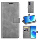 For OPPO Reno6 4G Retro Calf Pattern Buckle Horizontal Flip Leather Case with Holder & Card Slots & Wallet(Grey) - 1