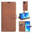 For OPPO Reno6 4G Retro Calf Pattern Buckle Horizontal Flip Leather Case with Holder & Card Slots & Wallet(Light Brown) - 1