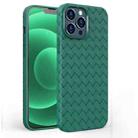 For iPhone 13 Pro Max Full Coverage Woven Shockproof TPU Case (Green) - 1