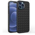 For iPhone 13 Pro Full Coverage Woven Shockproof TPU Case (Black) - 1