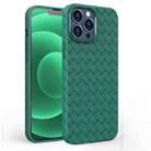 For iPhone 13 Pro Full Coverage Woven Shockproof TPU Case (Green) - 1