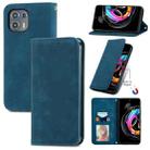 For Motorola Edge 20 Lite Retro Skin Feel Business Magnetic Horizontal Flip Leather Case With Holder & Card Slots & Wallet & Photo Frame(Blue) - 1