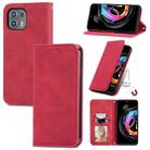 For Motorola Edge 20 Lite Retro Skin Feel Business Magnetic Horizontal Flip Leather Case With Holder & Card Slots & Wallet & Photo Frame(Red) - 1