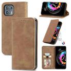 For Motorola Edge 20 Lite Retro Skin Feel Business Magnetic Horizontal Flip Leather Case With Holder & Card Slots & Wallet & Photo Frame(Brown) - 1