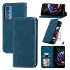 For Motorola Edge 20 Pro Retro Skin Feel Business Magnetic Horizontal Flip Leather Case With Holder & Card Slots & Wallet & Photo Frame(Blue) - 1