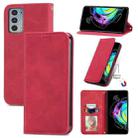 For Motorola Edge 20 Retro Skin Feel Business Magnetic Horizontal Flip Leather Case With Holder & Card Slots & Wallet & Photo Frame(Red) - 1