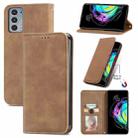 For Motorola Edge 20 Retro Skin Feel Business Magnetic Horizontal Flip Leather Case With Holder & Card Slots & Wallet & Photo Frame(Brown) - 1