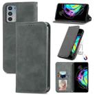 For Motorola Edge 20 Retro Skin Feel Business Magnetic Horizontal Flip Leather Case With Holder & Card Slots & Wallet & Photo Frame(Grey) - 1