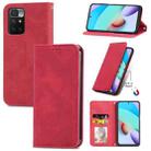 For Xiaomi Rdemi 10 Retro Skin Feel Business Magnetic Horizontal Flip Leather Case With Holder & Card Slots & Wallet & Photo Frame(Red) - 1