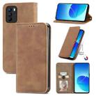 For OPPO Reno6 Z Retro Skin Feel Business Magnetic Horizontal Flip Leather Case With Holder & Card Slots & Wallet & Photo Frame(Brown) - 1