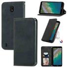 For Nokia C01 Plus Retro Skin Feel Business Magnetic Horizontal Flip Leather Case with Holder & Card Slots & Wallet & Photo Frame(Black) - 1