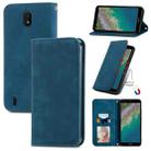 For Nokia C01 Plus Retro Skin Feel Business Magnetic Horizontal Flip Leather Case with Holder & Card Slots & Wallet & Photo Frame(Blue) - 1