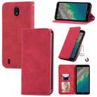 For Nokia C01 Plus Retro Skin Feel Business Magnetic Horizontal Flip Leather Case with Holder & Card Slots & Wallet & Photo Frame(Red) - 1