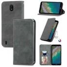 For Nokia C01 Plus Retro Skin Feel Business Magnetic Horizontal Flip Leather Case with Holder & Card Slots & Wallet & Photo Frame(Gray) - 1