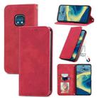 For Nokia  XR 20 Retro Skin Feel Business Magnetic Horizontal Flip Leather Case with Holder & Card Slots & Wallet & Photo Frame(Red) - 1