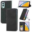 For OnePlus Nord 2 Retro Skin Feel Business Magnetic Horizontal Flip Leather Case with Holder & Card Slots & Wallet & Photo Frame(Black) - 1