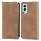 For OnePlus Nord 2 Retro Skin Feel Business Magnetic Horizontal Flip Leather Case with Holder & Card Slots & Wallet & Photo Frame(Brwon) - 2