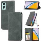 For OnePlus Nord 2 Retro Skin Feel Business Magnetic Horizontal Flip Leather Case with Holder & Card Slots & Wallet & Photo Frame(Gray) - 1