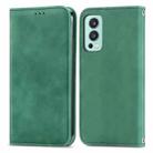 For OnePlus Nord 2 Retro Skin Feel Business Magnetic Horizontal Flip Leather Case with Holder & Card Slots & Wallet & Photo Frame(Green) - 2
