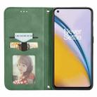 For OnePlus Nord 2 Retro Skin Feel Business Magnetic Horizontal Flip Leather Case with Holder & Card Slots & Wallet & Photo Frame(Green) - 3
