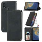 For ZTE A51 Retro Skin Feel Business Magnetic Horizontal Flip Leather Case with Holder & Card Slots & Wallet & Photo Frame(Black) - 1