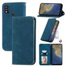 For ZTE A51 Retro Skin Feel Business Magnetic Horizontal Flip Leather Case with Holder & Card Slots & Wallet & Photo Frame(Blue) - 1