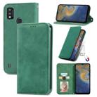 For ZTE A51 Retro Skin Feel Business Magnetic Horizontal Flip Leather Case with Holder & Card Slots & Wallet & Photo Frame(Green) - 1