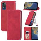 For ZTE A71 Retro Skin Feel Business Magnetic Horizontal Flip Leather Case with Holder & Card Slots & Wallet & Photo Frame(Red) - 1