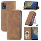 For ZTE A71 Retro Skin Feel Business Magnetic Horizontal Flip Leather Case with Holder & Card Slots & Wallet & Photo Frame(Brwon) - 1