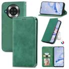 For Cubot Note 20 Retro Skin Feel Business Magnetic Horizontal Flip Leather Case with Holder & Card Slots & Wallet & Photo Frame(Green) - 1