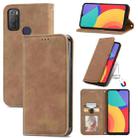 For Alcatel 1S 2021 Retro Skin Feel Business Magnetic Horizontal Flip Leather Case with Holder & Card Slots & Wallet & Photo Frame(Brwon) - 1